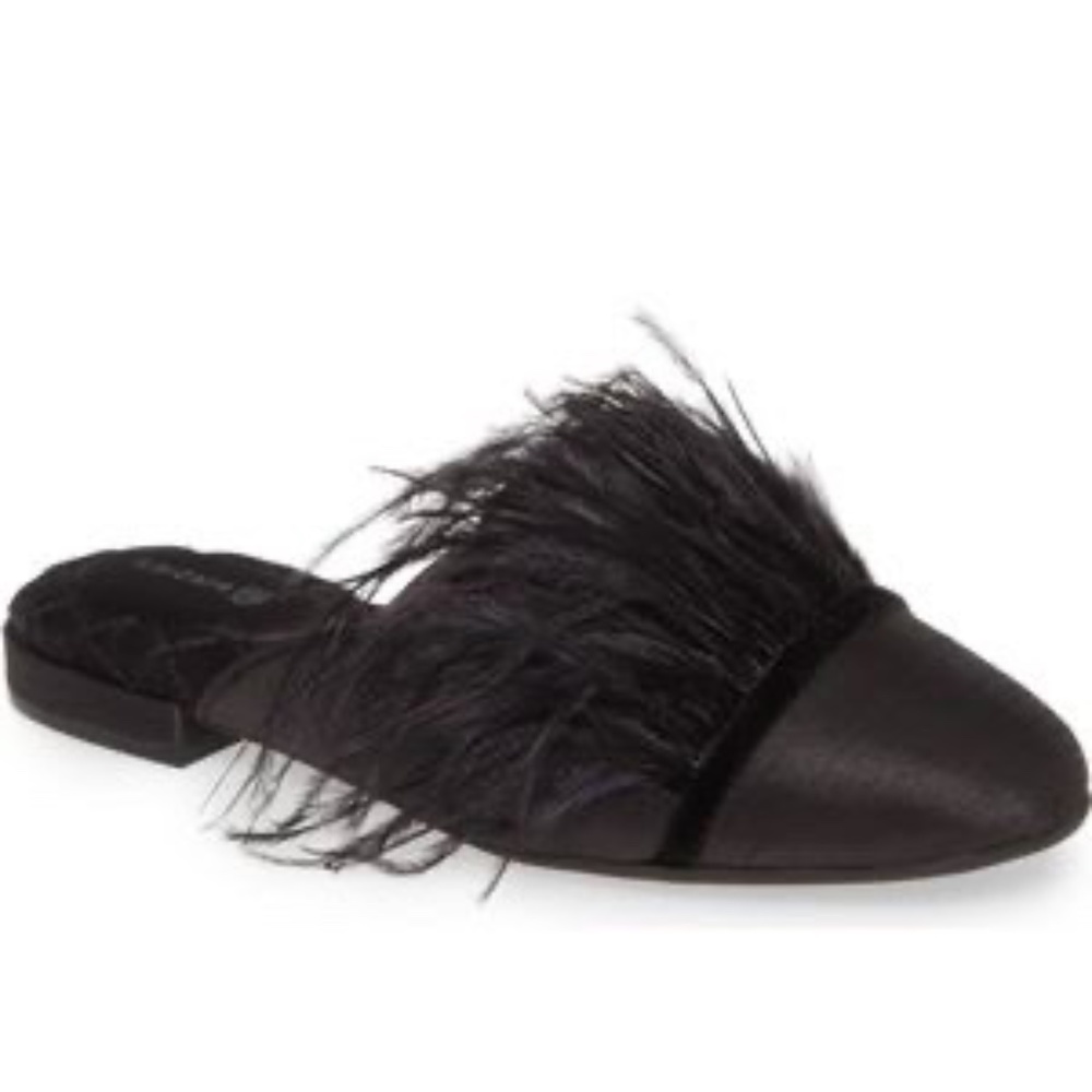 NEW In Box Birdies Phoebe Feathers Mule 10